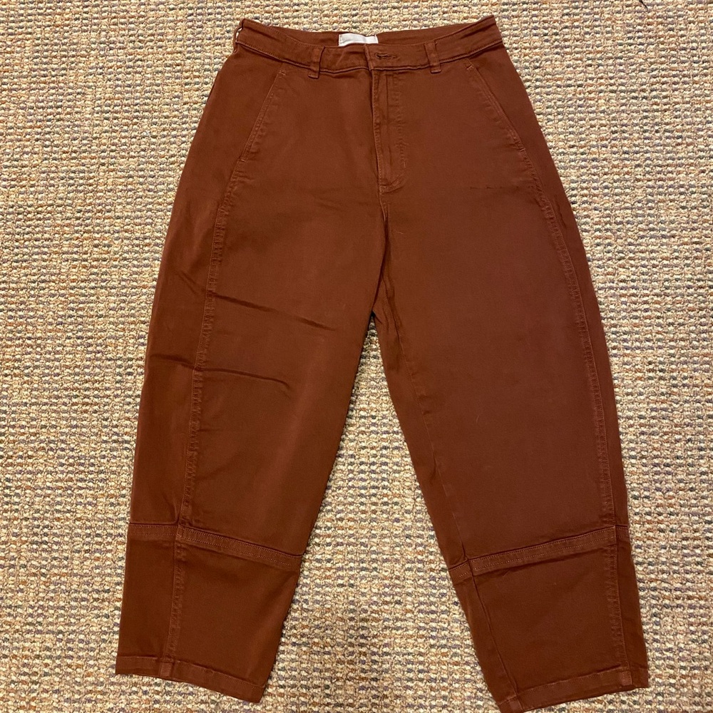 Everlane Brown Ankle Cropped Pants